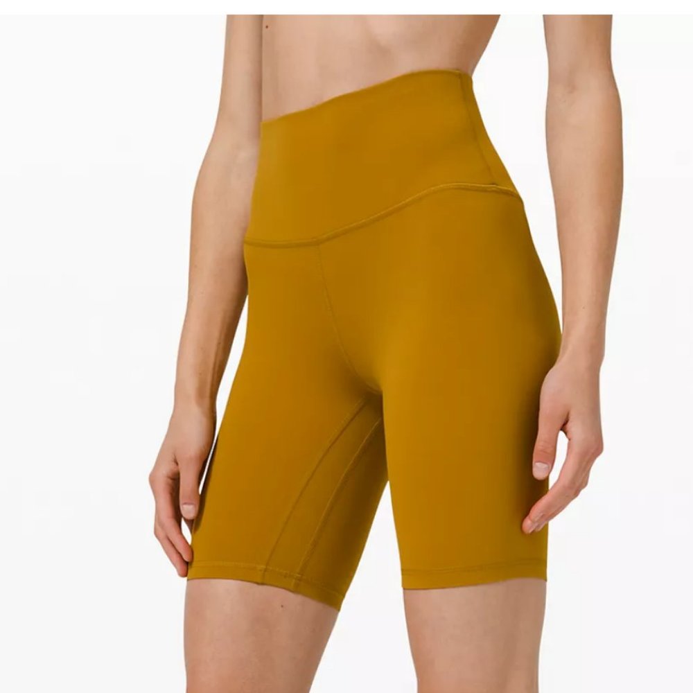 NWT Lululemon Align Bike Shorts Gold Spice Size 4 8” length - Picture 1 of 4